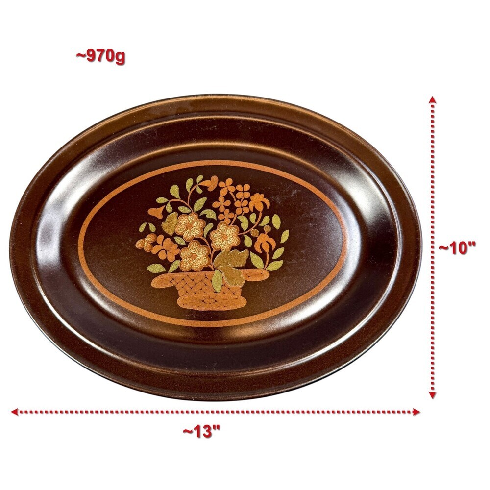 Royal Doulton Basque Serving Platter Dish Stoneware Cottagecore England 1974 VTG - Picture 6 of 6